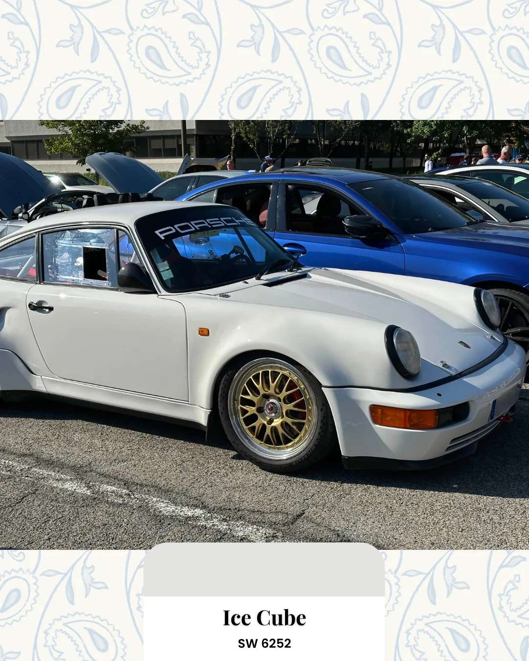 White Porsche 911 paired with Ice Cube SW 6252.